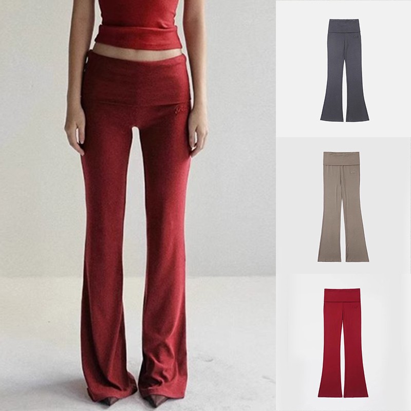 Korean Badblood Bcac Series Sexy Casual Pants Women's Niche Bell Bottoms Stretch Pants Floor Mopping Pants