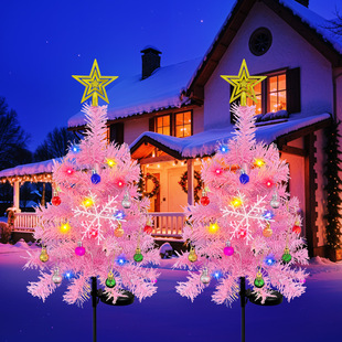 Amazon Cross-Border New 70cm Mini Christmas Tree Package Solar Ground Plug Christmas Tree Christmas Decorations