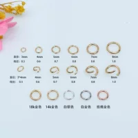 14K сумка Золотое кольцо цвет сохраняя Открытое кольцо ожерелье браслет соединение Закрытое кольцо DIY ювелирные аксессуары пряжка материалы ручной работы