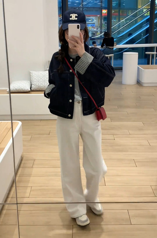 2025新款设计感拼接爆款时尚牛仔短外套女秋装高级感洋气宽松上衣|undefined