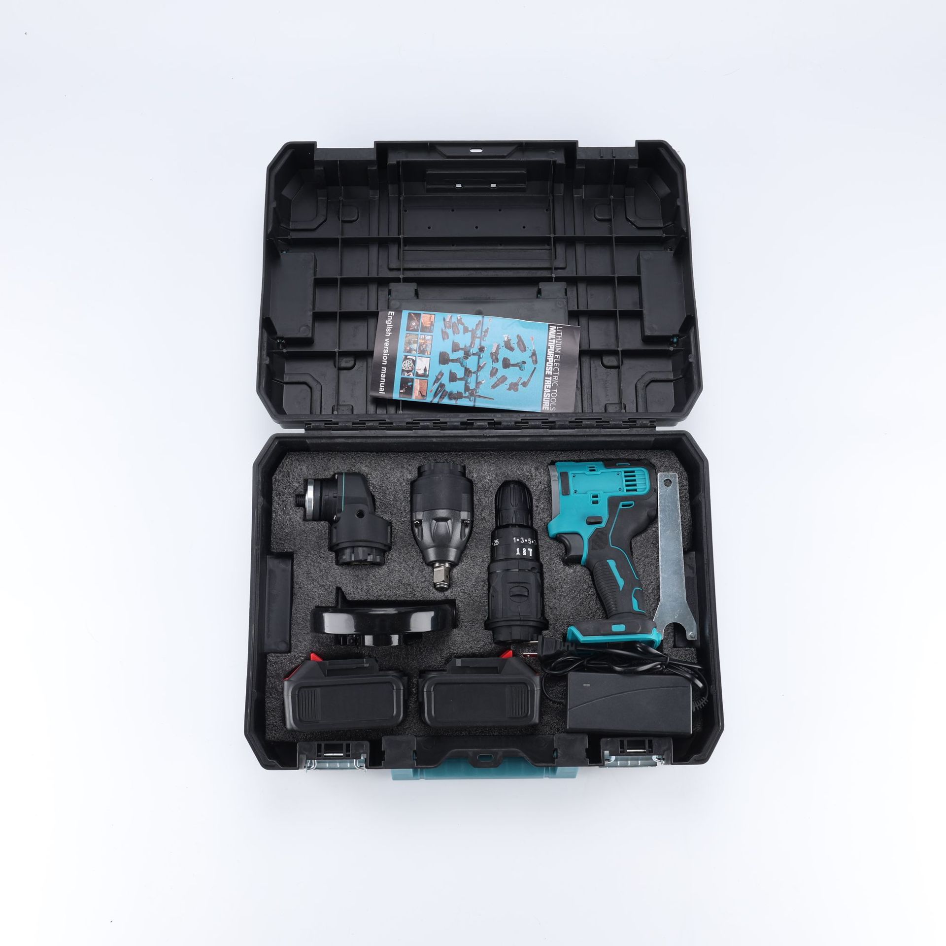 Transfronterizos Li-Electricity multipropósito Li-Electricity comercio exterior recargable sin escobillas herramienta eléctrica multipropósito conjunto de combinación multifuncional