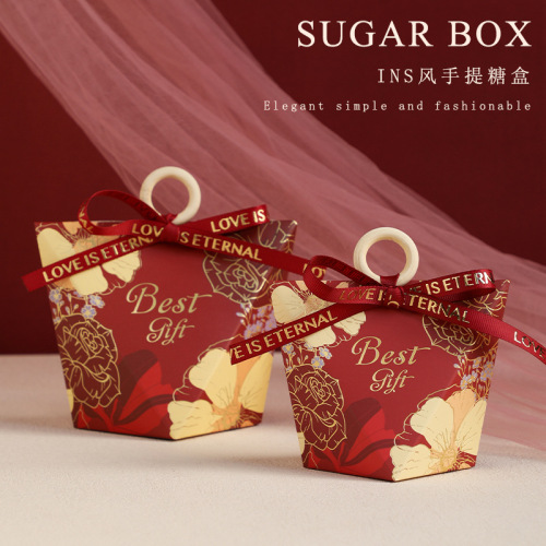 Sugar box wedding candy box ins style creative European wedding candy box special wedding candy bag gift box empty box
