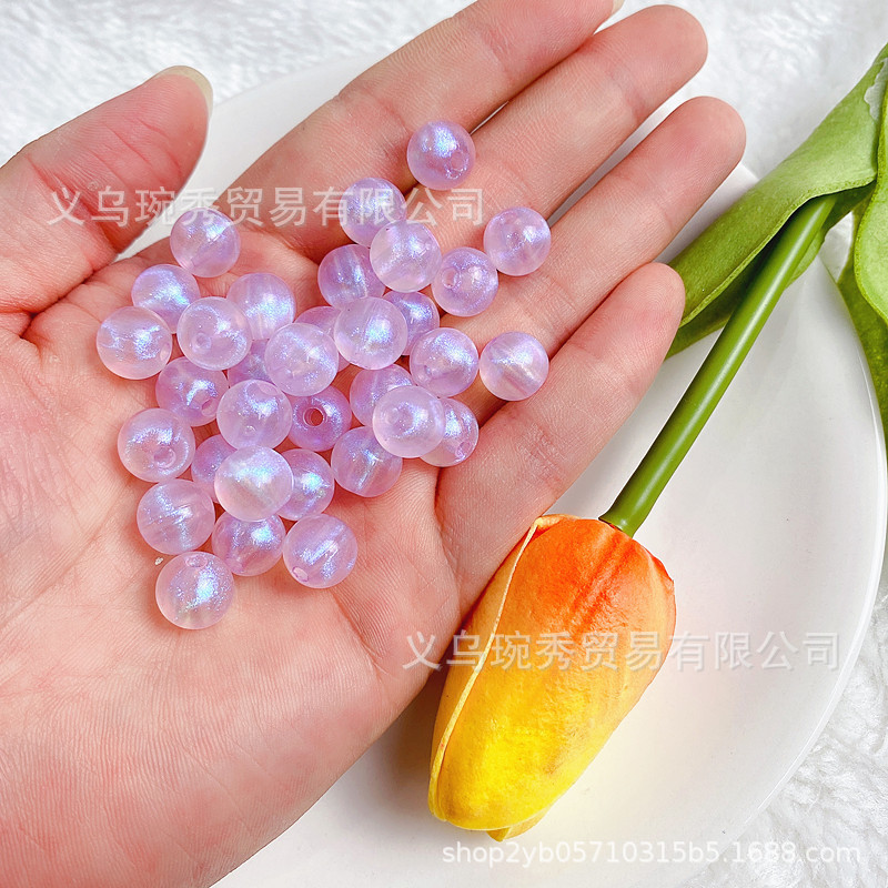 Perlas acrílicas con diseño estrella y sirena, accesorios DIY para pulseras