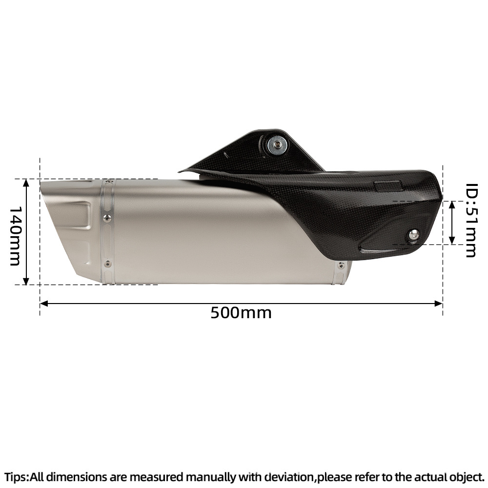 Suitable for Kawasaki Versys1000 Stainless Steel Mid-Section R1 Tail Section Motorcycle Exhaust Pipe Modification