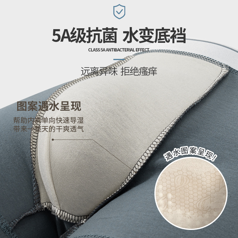 Ropa interior de hombre, calzoncillos tipo bóxer de algodón de algodón de clase A 7A antibacteriano de verano transpirable de talla grande de cintura media y cuatro esquinas para niños