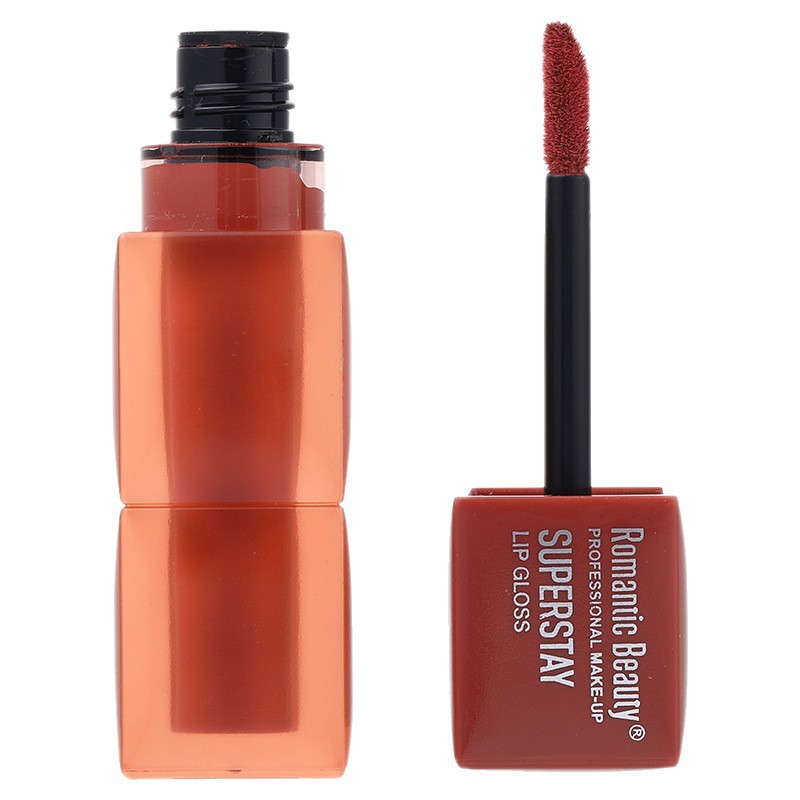 Lápiz labial cuadrado transfronterizo con procesamiento personalizado, brillo labial tintado, belleza mate de larga duración, maquillaje con textura aterciopelada, lápiz labial OEM
