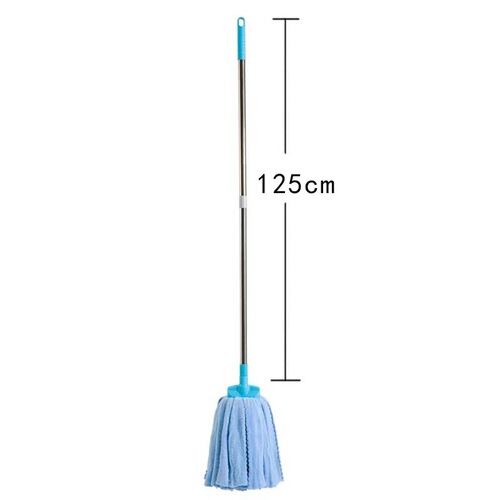 Thickened, Absorbent Towel Coral Fleece Mop with Traditional Old-Style Design: Round or Flat Head Mop Cloth on Stainless Steel Handle