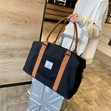 撞色男女出差旅行包干湿分离瑜伽待产包运动包字母游泳健身袋通勤