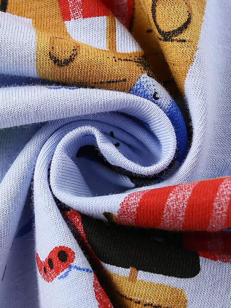 Malwee niño camiseta de cuello redondo ropa de verano nuevo estilo europeo y americano impresión casual de mangas cortas ropa infantil camiseta al por mayor