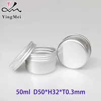 50 г 50*32 круглые резьбовые алюминиевые коробки с плоским дном мазь травяной гипс таблетки чая чай воск уплотнительный маленький упакованный горшок