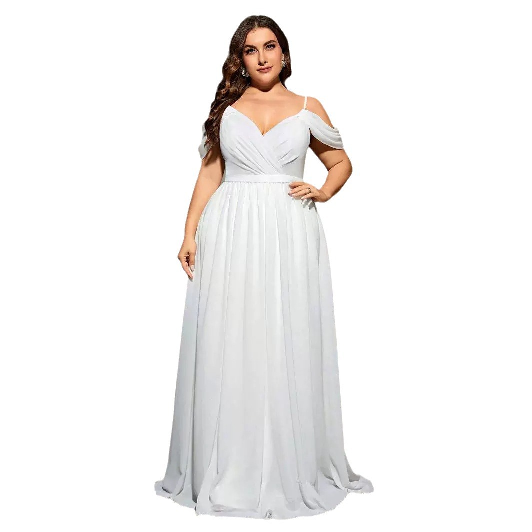 (Cross-border trading), white autumn evening dress, for bridesmaid 5