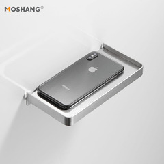 Bathroom Phone Rack Toilet Tray No-Drill Stainless Steel Bathroom Shelf Wall Mount Dividing Plate Bedside Stand