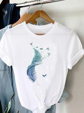 Tee Women T-shirt Summer Short Sleeve Print Clothes Graphic