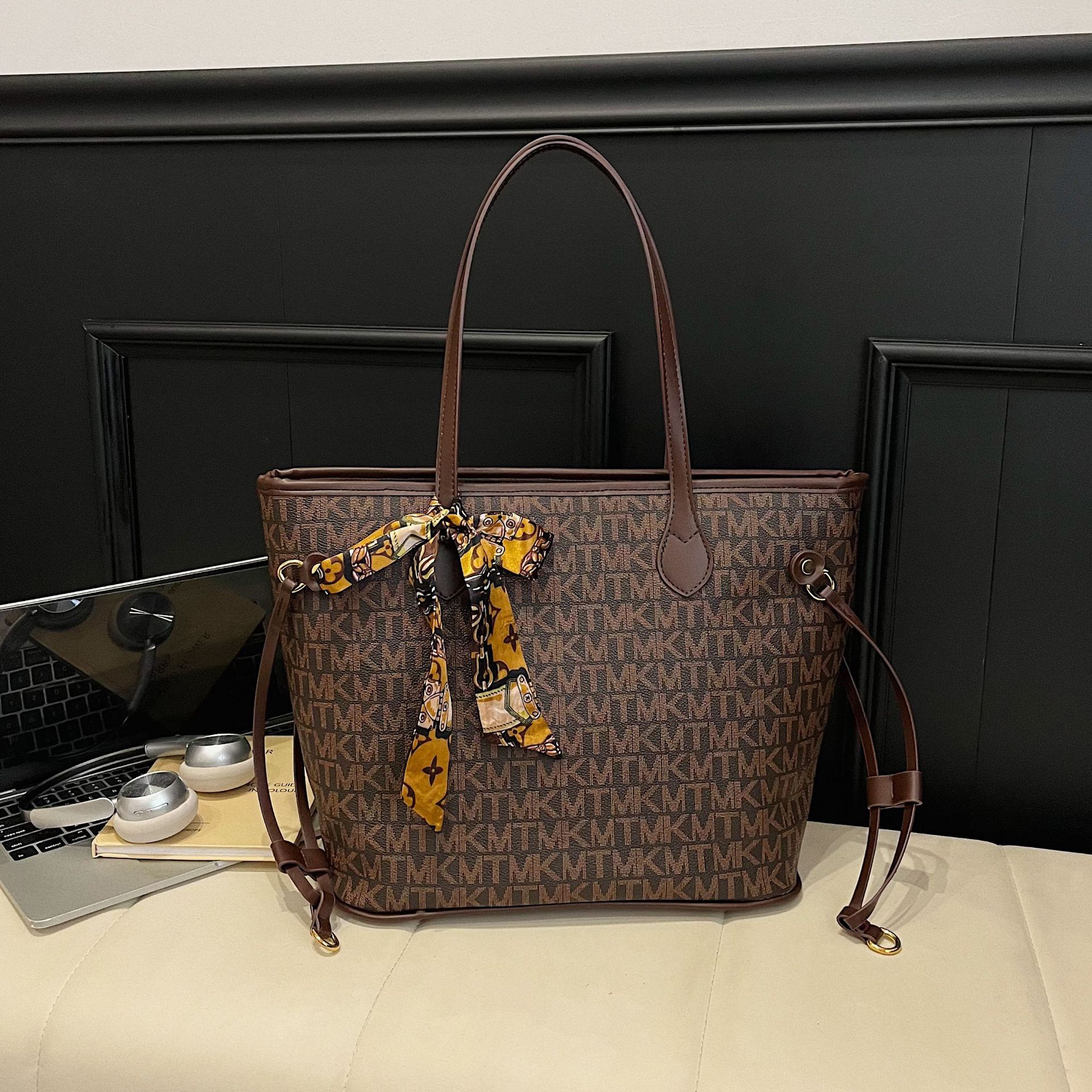 跨境潮流时尚大容量单肩包高级感洋气手提包包女百搭通勤托特包