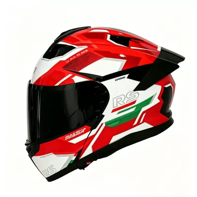 universal electric vehicle helmet with: Motosiklet kaskı (dəbilqə) - speed-red-black-tea-mirror-m-54-55