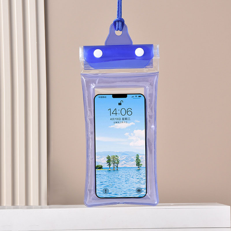 三つ折りエアバッグ携帯電話防水袋マジックテープタッチパネル水泳温泉シール防水カバー首卸売り|undefined