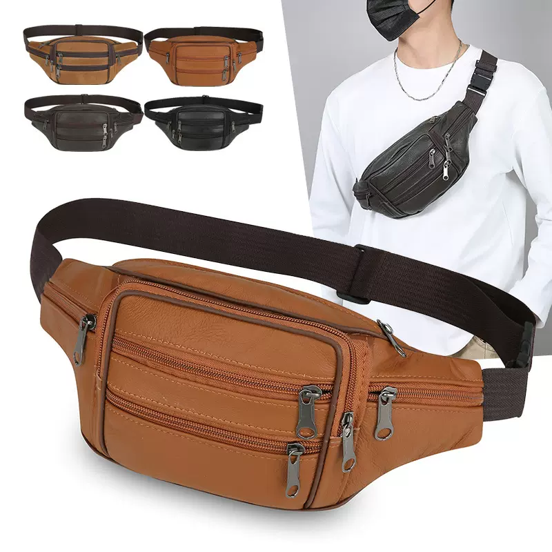 跨境新款运动胸包徒步户外骑行运动小挎包防泼便携多隔层男士腰包