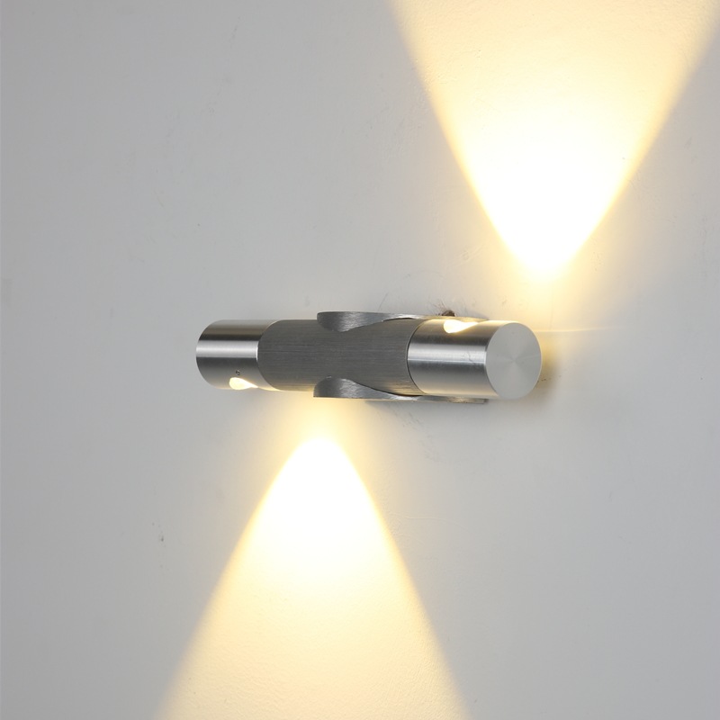 Lámpara de pared de doble cabeza simple pasillo Lámpara decorativa de pared LED lámpara de noche lámpara de dormitorio lámpara de aluminio lámpara de interior creativa abierta