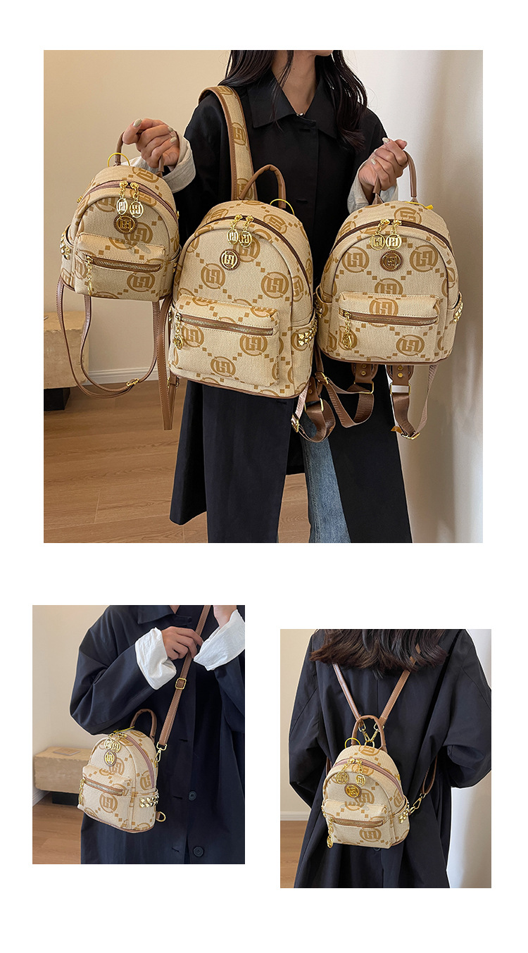 Zaino donna stile urbano minimalista zainetto casual jacquard_voghion.com