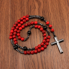 Z 85076 Cross pendant men's long necklace ��ʿ�������羳