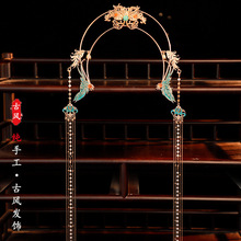 古风公主发饰发冠长流苏额饰步摇异域敦煌飞天头饰圣女冠