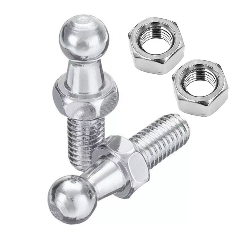 10mm Ball Head Screw Car Gas Strut Rod Gas Spring Support Rod Ball Head Base Metal Ball Head Bolt Adapter
