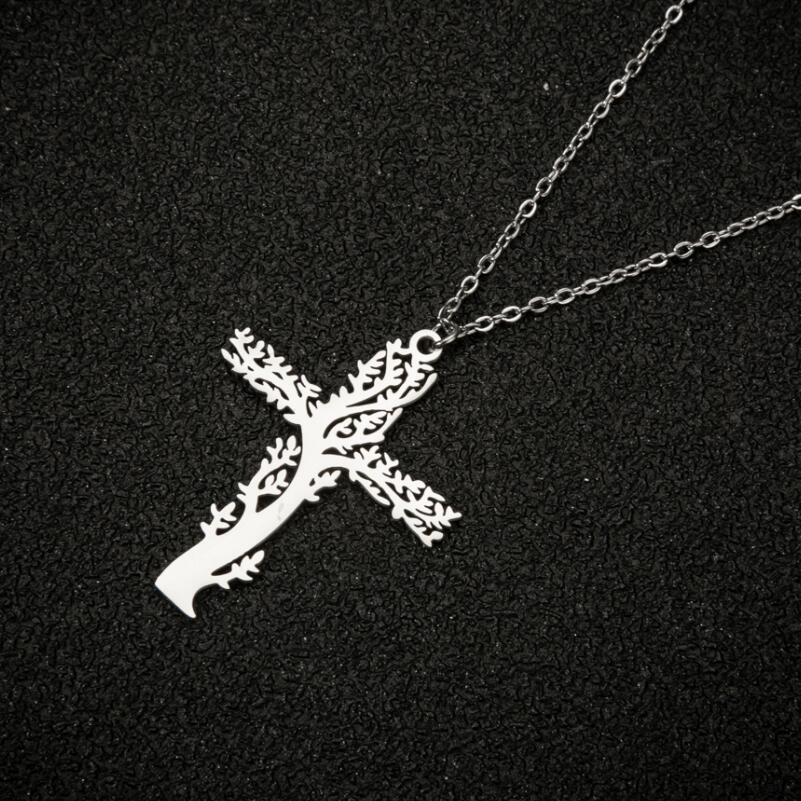 1 Piece Fashion Cross Stainless Steel Titanium Steel Plating Pendant Necklace_colorza_5