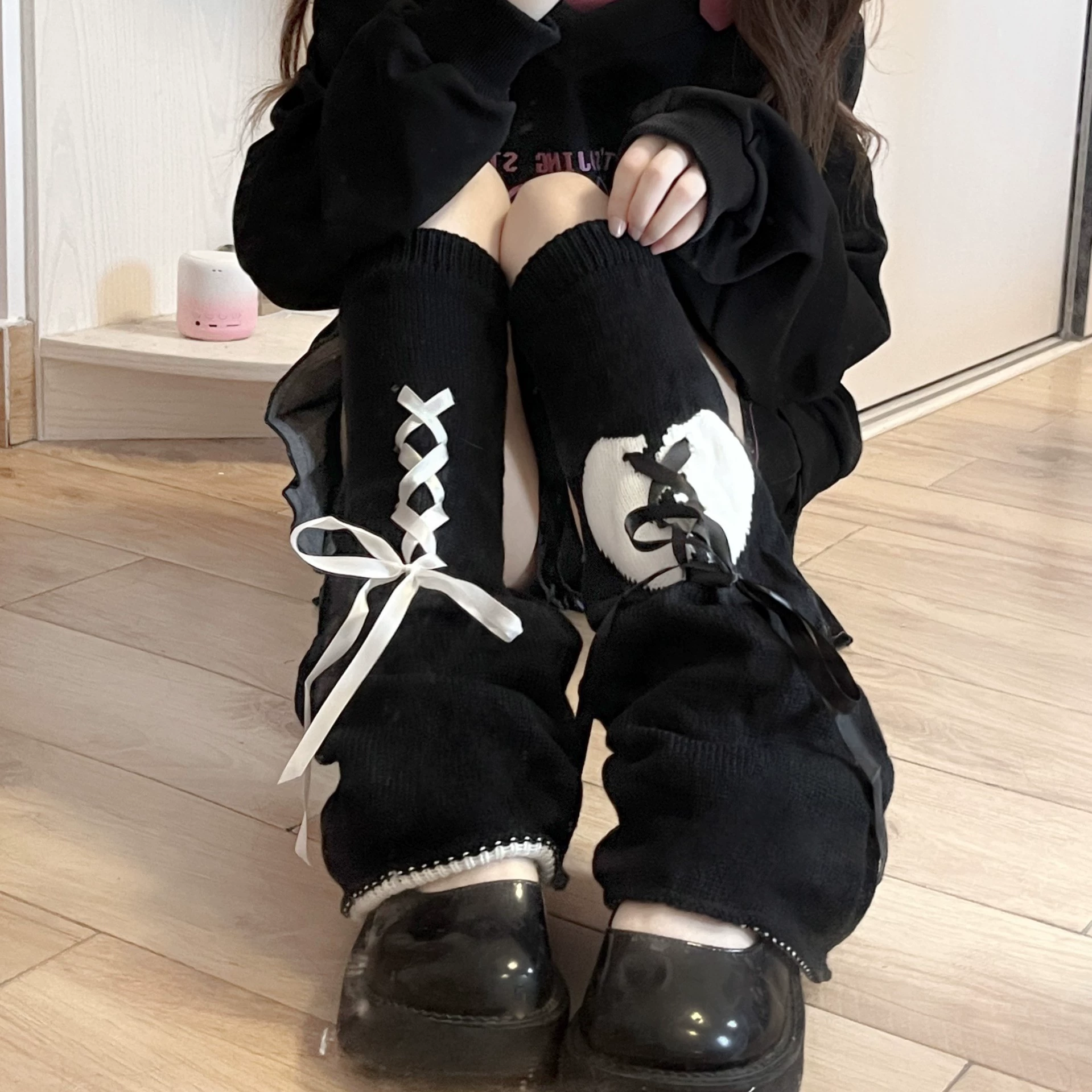 Голени-варежки (Millennium) Y2K Lolita Bow Lace Calf Socks Set, один размер