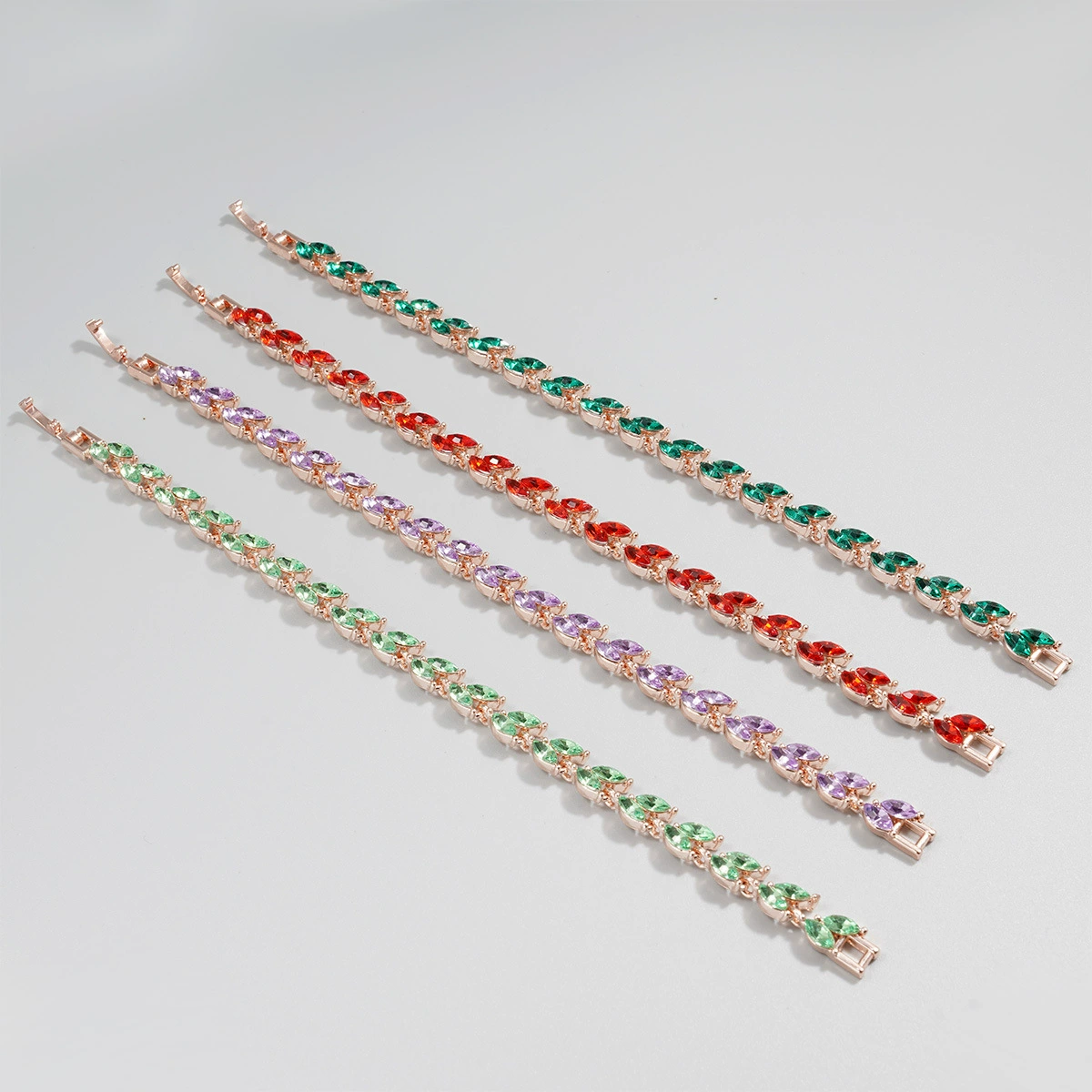 (Кросс-бордер торговля), зеленый свежий браслет с цирконом, европейский стиль