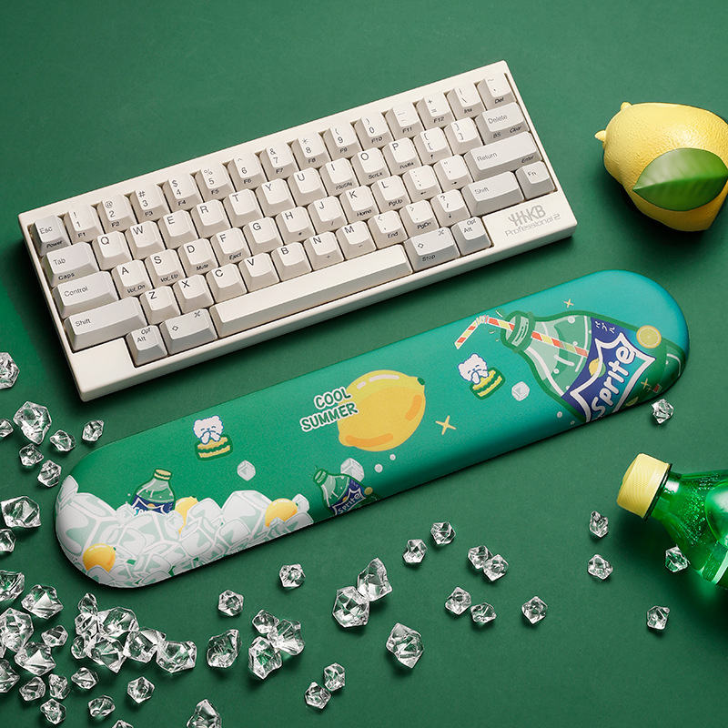 Lemon Happy Water Memory Foam Keyboard Hand Rest Silicone Wrist Mouse Pad Cute Cartoon Office Wrist Pad Slow Rebound