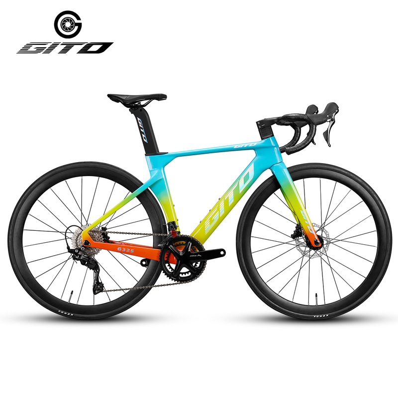 Gito Jietuo/Carbon Fiber Road Bike 22-Speed Hydraulic Disc Brake Internal Cable Routing Racing Bicycle for Men and Women, Student Bike