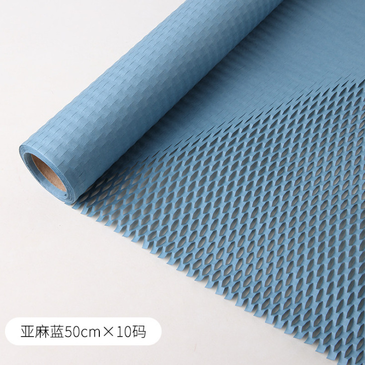 Papel de regalo de nido de abeja, papel de regalo acolchado con rejilla colorida, papel kraft de nido de abeja, venta al por mayor.