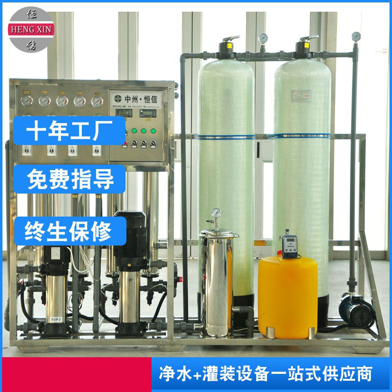 厂家直供纯净水设备 小型反渗透水处理设备 1吨山泉水处理设备