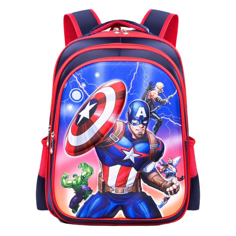 Nueva mochila escolar 3D de 16 pulgadas de gran capacidad, material de nailon, para niños y niñas de 1.º a 6.º grado.