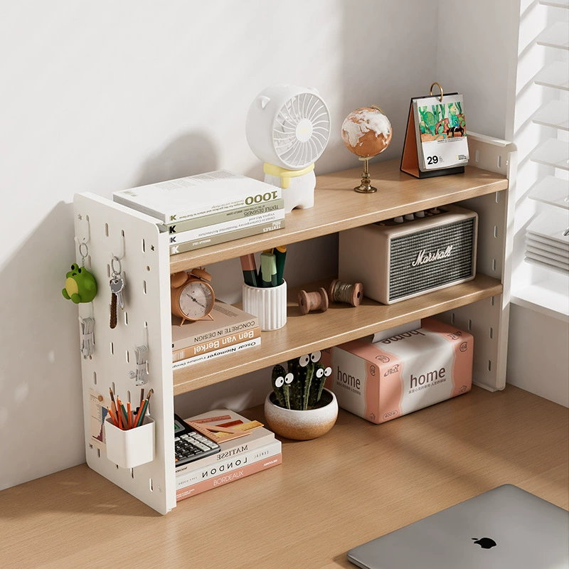 Настольная перфорированная стойка для хранения, настольная книжная полка, многослойная стойка для хранения, студенческая железная отделочная стойка, стеллаж для хранения