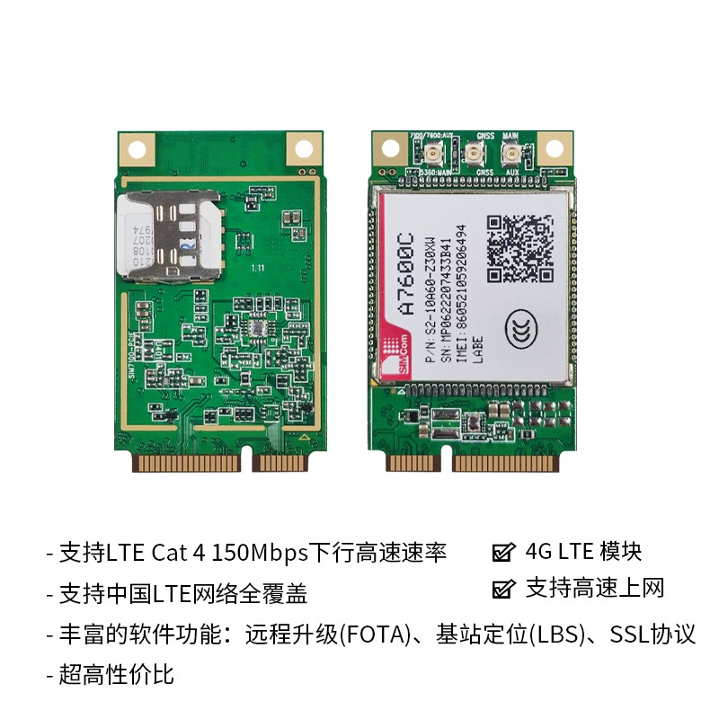 Модульная платформа Internet of Things A7600CCAT4, 4G, полносетевой, интерфейс MINI PCIe, интернет-модуль