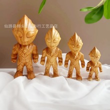黄金檀超大迪迦奥特曼桌面摆件儿童六一礼物装饰品手把件男士文玩