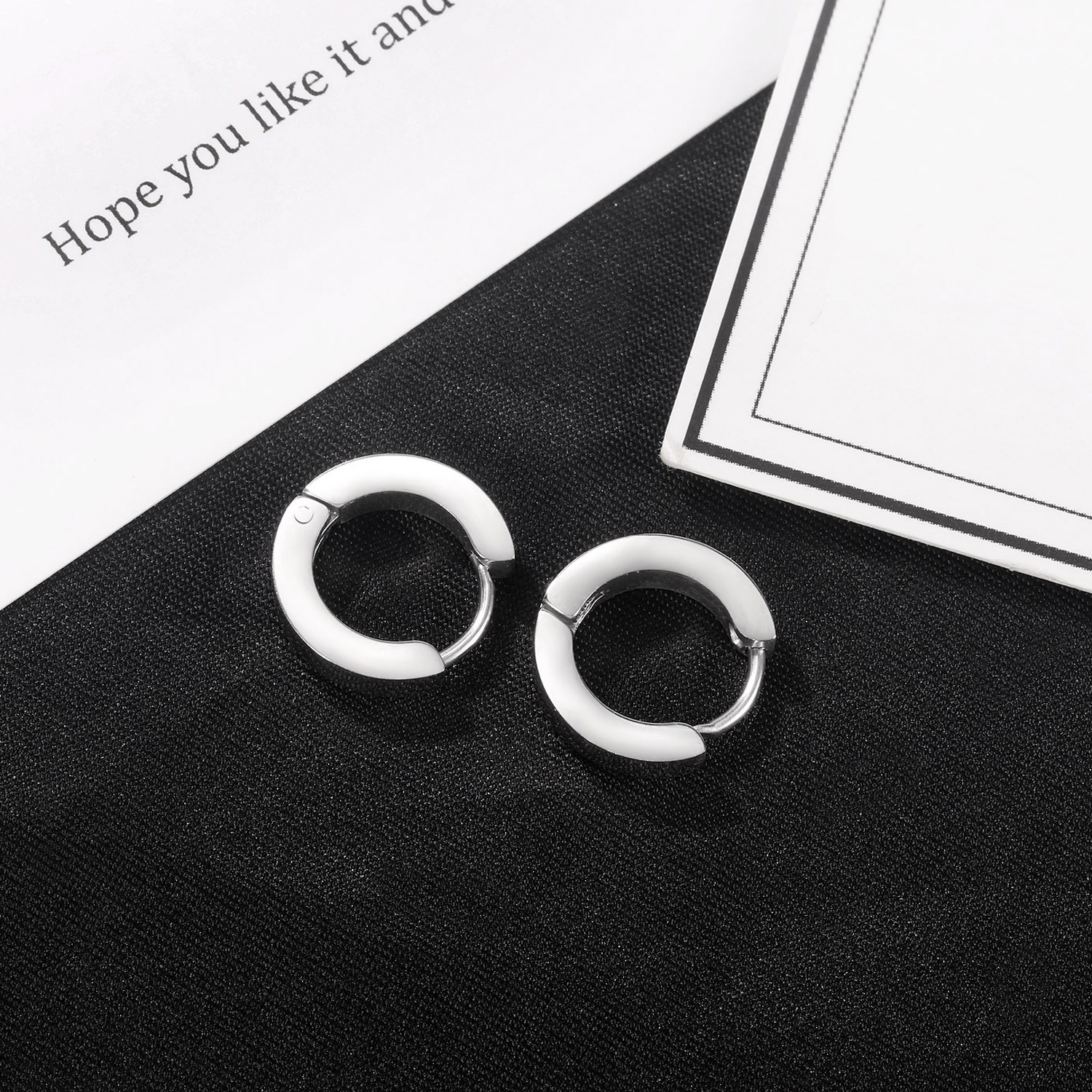 OPK饰品韩国东大门新款气质简约素圈镀金色不锈钢耳钉男女通用