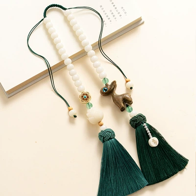 Sandalwood Deer Smooth Lotus: Car hanging