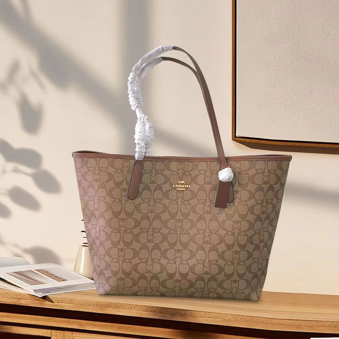 Classic Presbyopic Shopping Bag with Label City30/33 Tote Bag Women's Large Capacity Shoulder Bag Handbag Commuter Bag