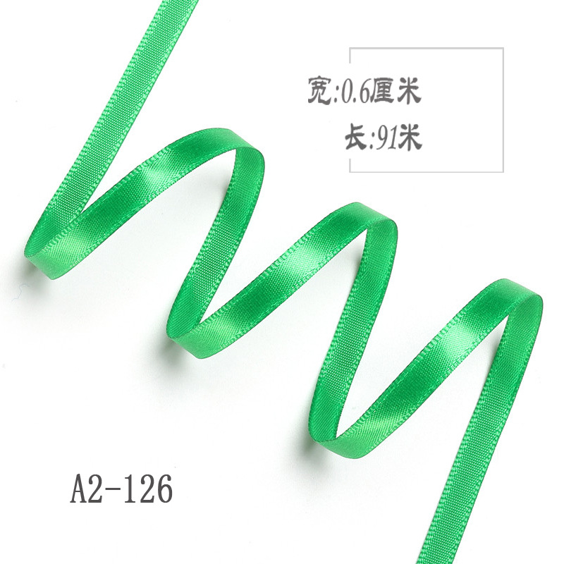 6mm poliéster con arco DIY cinta boda etiqueta marcador ropa cuerda de satén caja de regalo embalaje cinta delgada