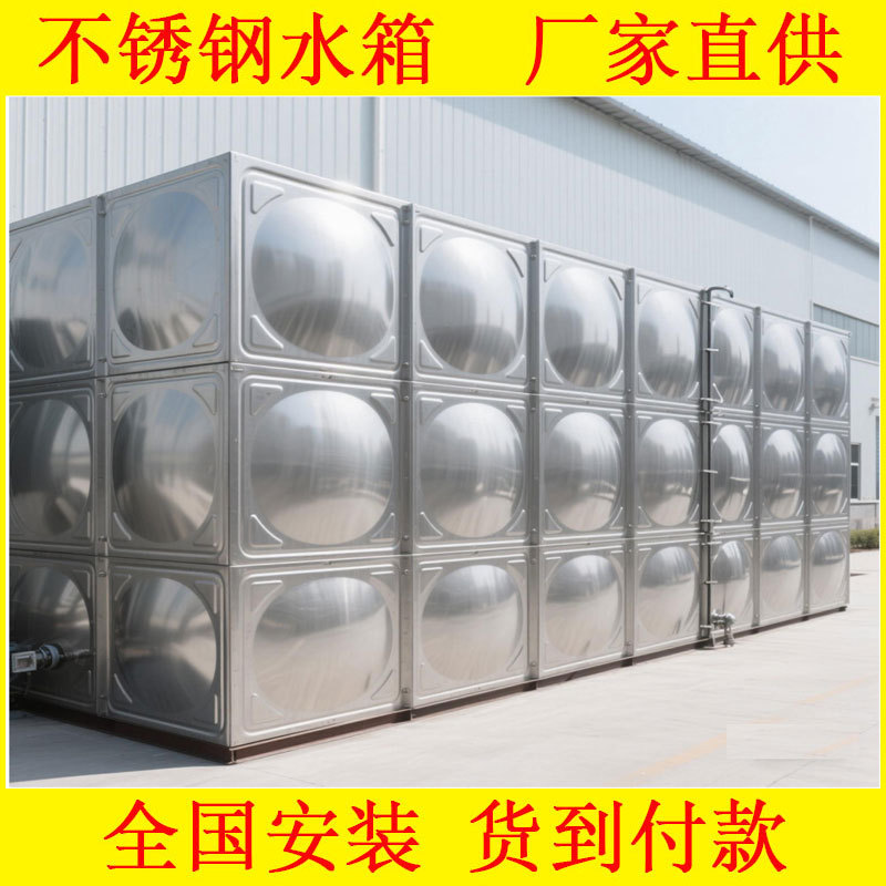 304不锈钢保温水箱加厚长方形组合式消防水池镀锌搪瓷水箱厂家