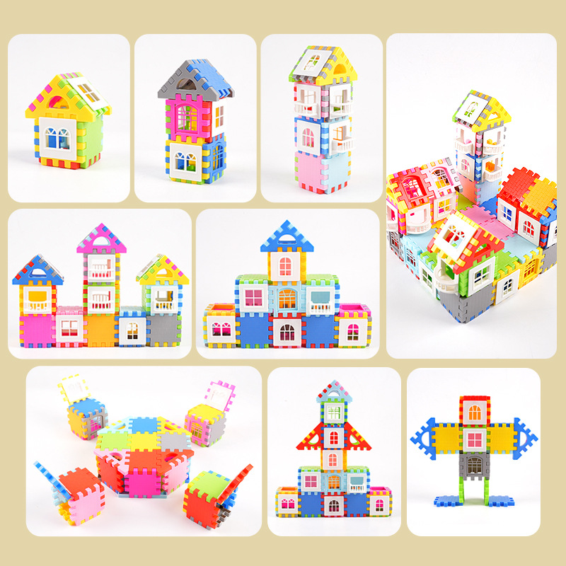 Nuevos bloques de construcción grandes bloques de construcción de Casa de partículas grandes cuadrados niños ensamblados Juguetes Educativos de jardín de infantes al por mayor