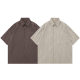 Mountain Outdoor Japanese style cityboy profile multi-pocket workwear short sleeve shirt men's and women's loose half sleeve shirt fashion