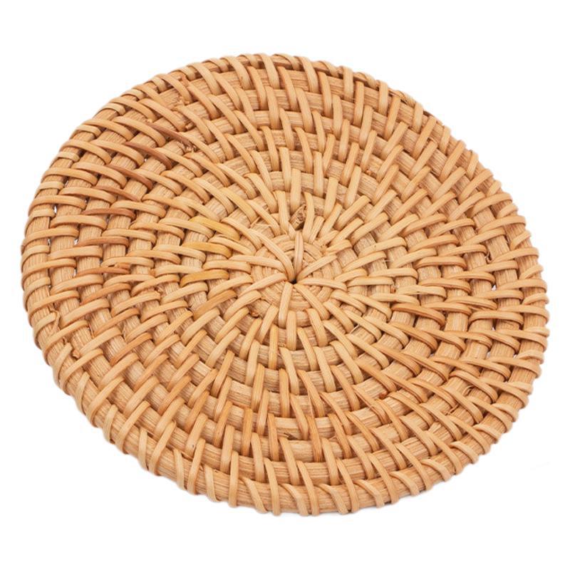 Posavasos de ratán vietnamita, teteras hechas a mano, ceremonia del té, juego de té, mantel de aislamiento térmico, mesa de comedor, plato de salud a prueba de escaldaduras, taza