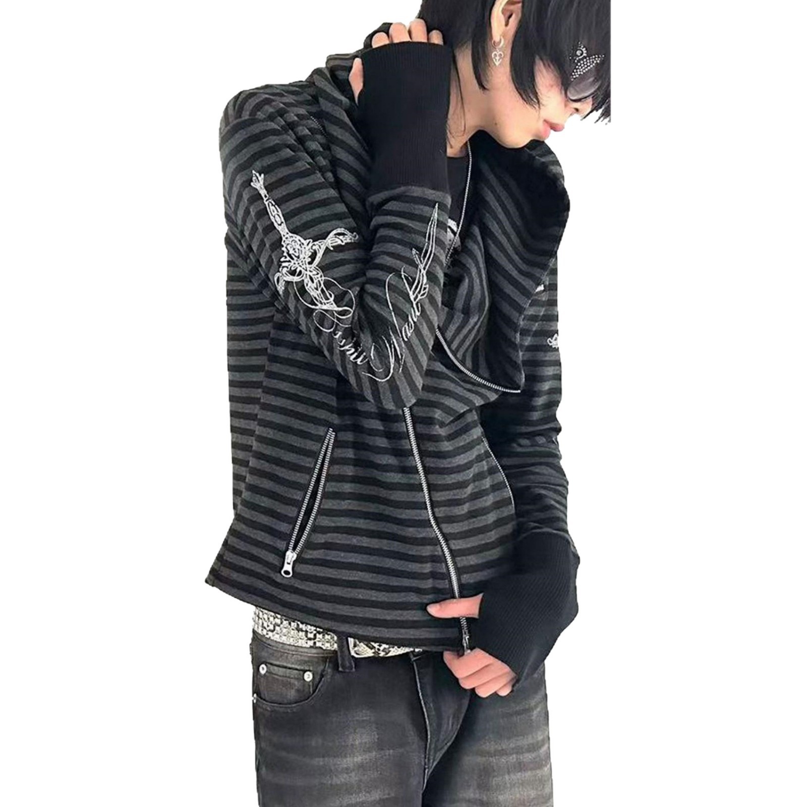 European And American Popular Personalized Printing Sweater Long-sleeved Pullover Hoodie Retro Jacket Street Trend_voghion.com