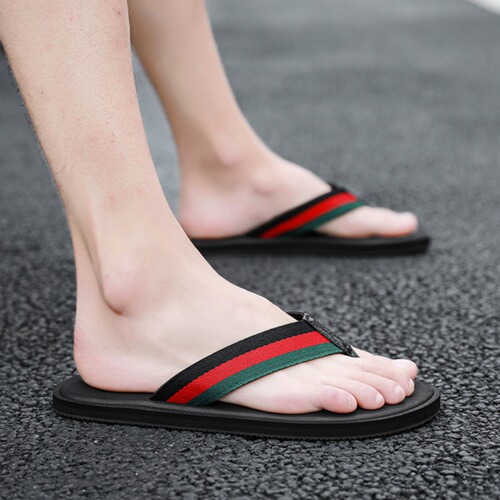 Cross-border slippers for men, summer outer wear, non-slip flip-flops, outdoor soft-soled sports and leisure beach sandals
