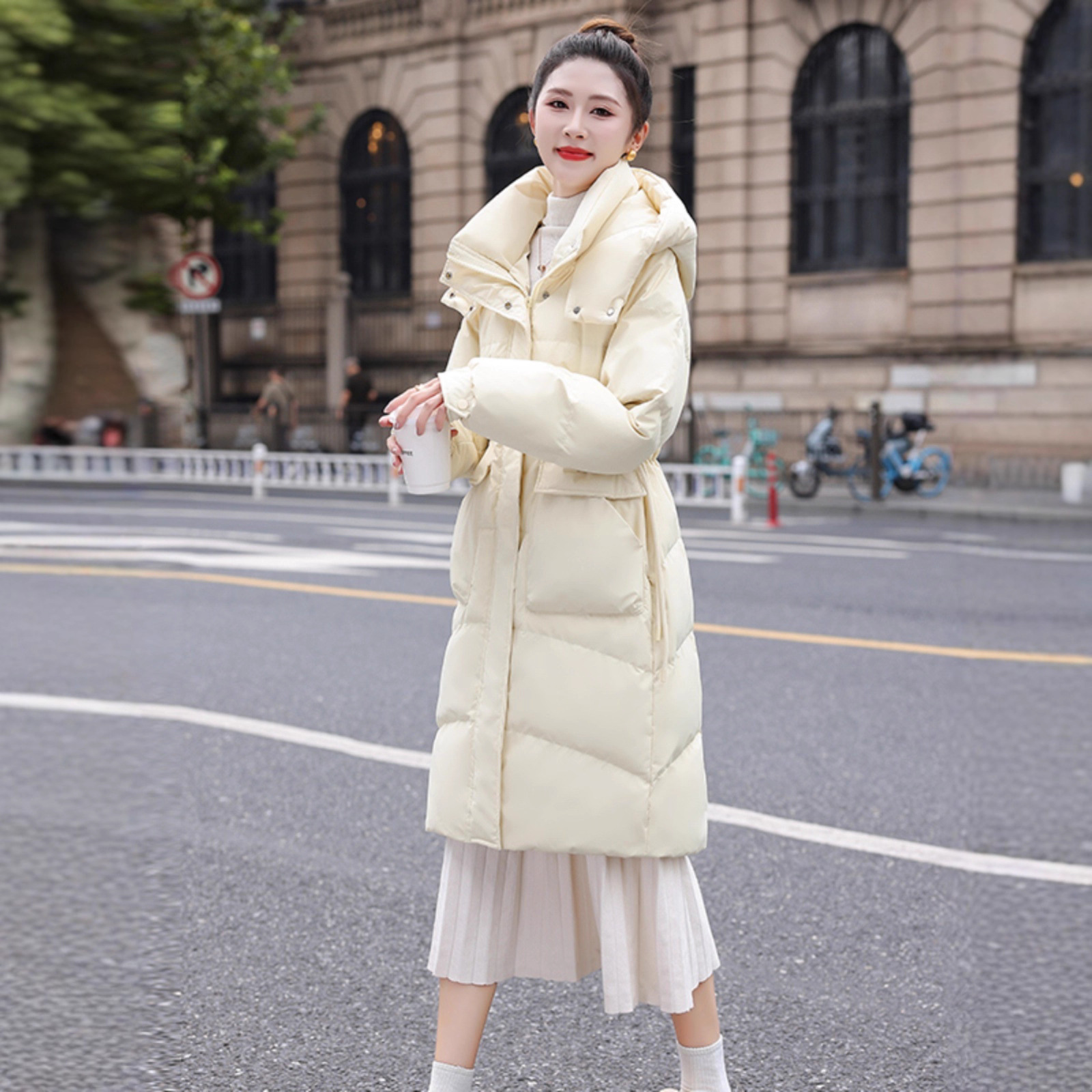 正品撤柜羽绒服女2025新款冬季中长款显瘦白鸭绒爆款加厚收腰外套