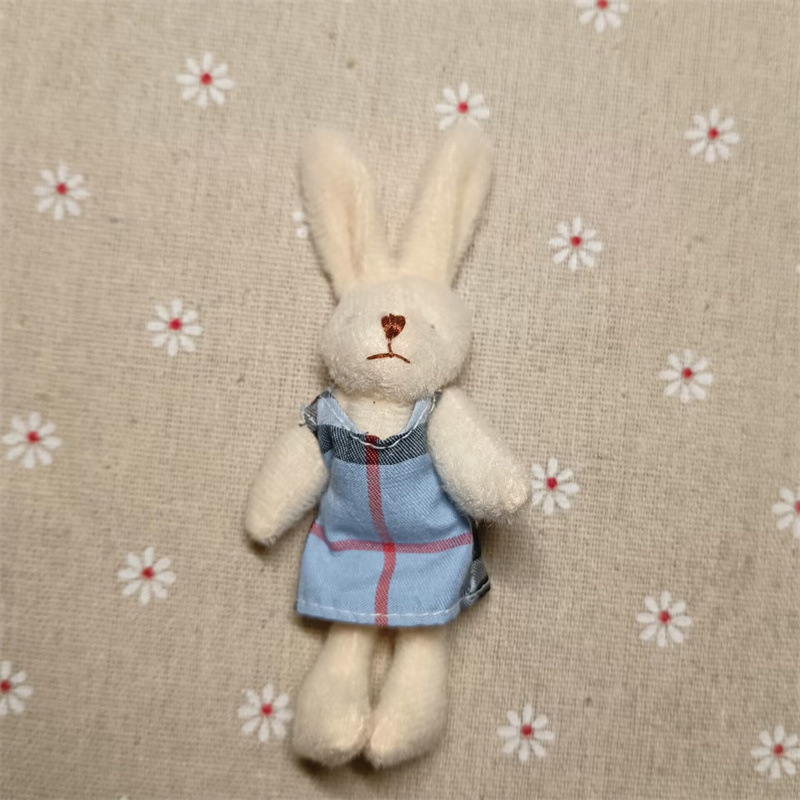 8cm 길이의 다리 토끼에만 적합, 파란색 격자 무늬 스커트 (토끼 아님)