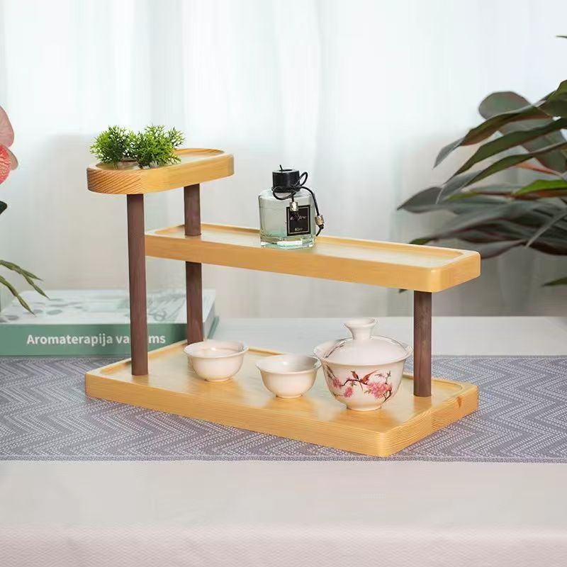 香水置物架桌面木质展示架化妆品茶具收纳架卧室咖啡杯架收纳神器